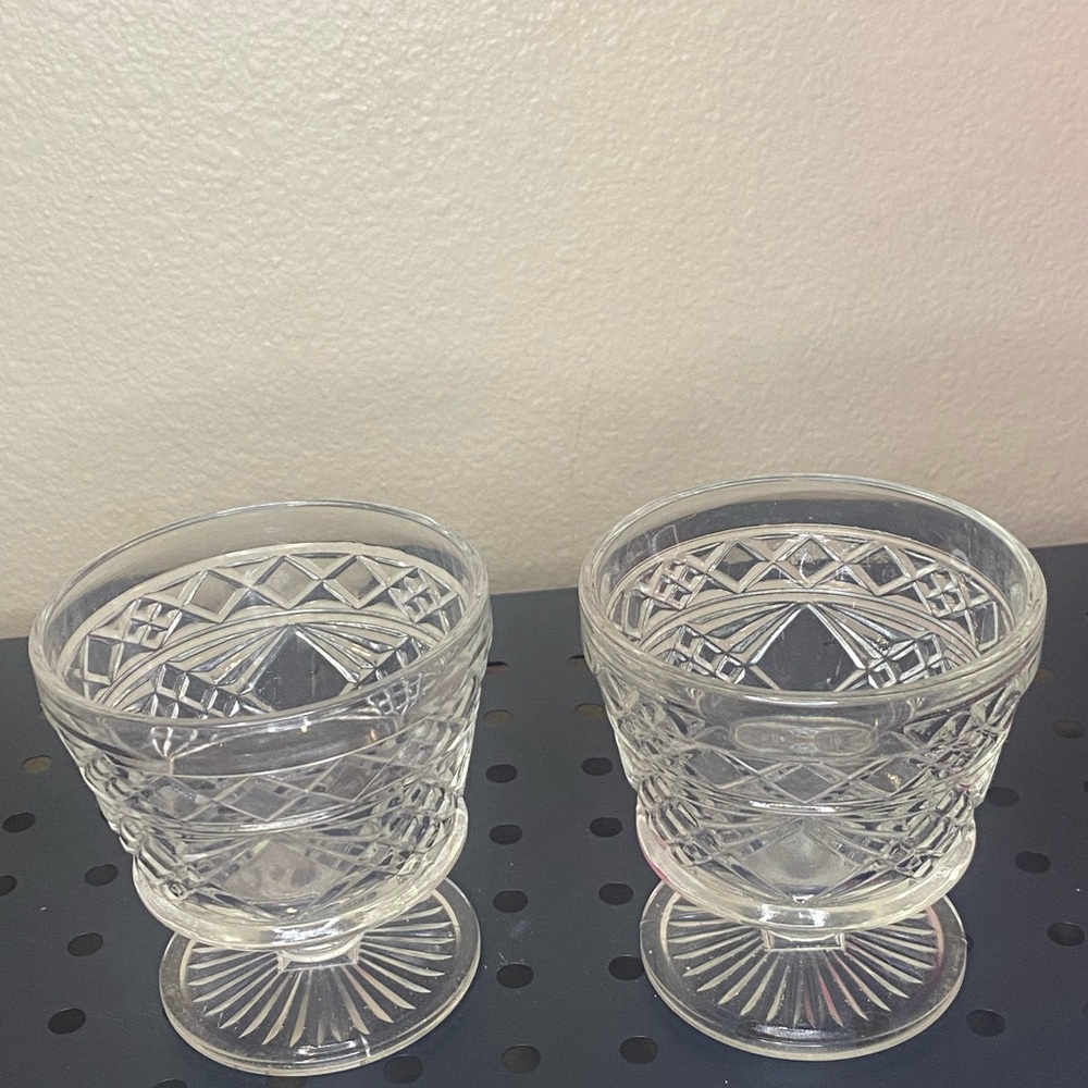 Elegant Clear Glass Dessert Cups